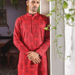 Bean Red Single Men's Panjabi