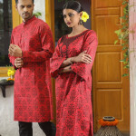 Bean Red Single Men's Panjabi