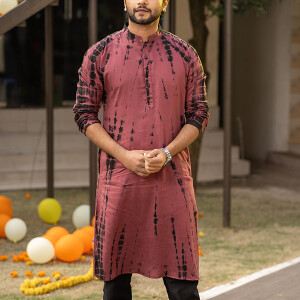 Crimson Embrace Men’s Panjabi