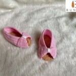 Crochet Pink Baby Flip Flops For Girls