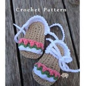 Crochet Colorful Baby Flip Flops