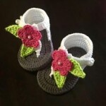 Crochet Colorful Baby Flip Flops