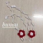 Red And White Flower Crochet Baby Barefoot