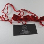 Red Bow Crochet Baby Barefoot