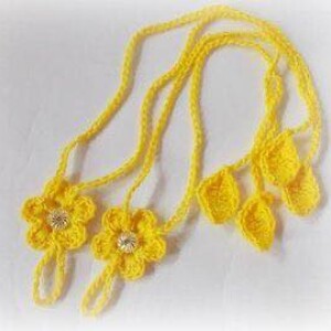 Yellow simple Crochet Baby barefoot