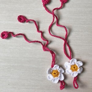 White Plumeria Red Lace Crochet Baby Barefoot