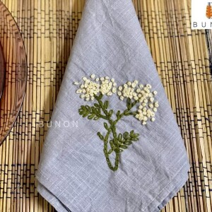 Lavender-Handstitched Cotton Handmade Napkin