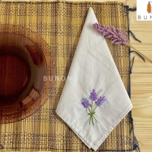 Lavender Color Handstitched Cotton Fabric Handmade Napkin