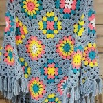 Handmade Gray Color Crochet Poncho