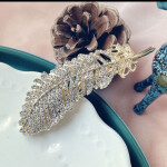 Rhinestone Flower Stoned Hair Clip