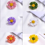 Multicolor Daisy Flower Brooch Pin