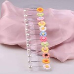 Daisy Flower Pearl Hijab Pin