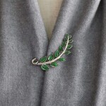 Green Leaf Hijab Brooch