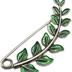 Green Leaf Hijab Brooch