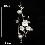 Shell Pearl Flower Brooch