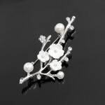 Shell Pearl Flower Brooch