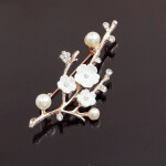 Shell Pearl Flower Brooch