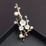 Shell Pearl Flower Brooch