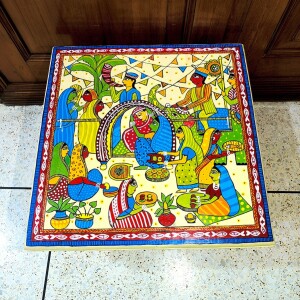 Traditional Wooden Hand Painted Jal Chowki