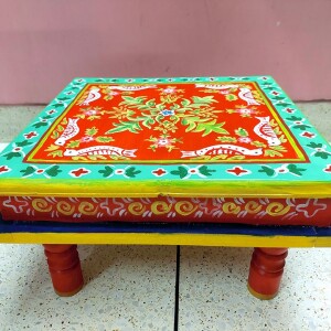 Traditional Wooden Hand Painted Jal Chowki