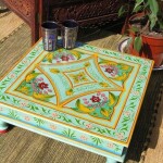 Traditional Wooden Hand Painted Jal Chowki