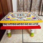 Traditional Wooden Hand Painted Jal Chowki