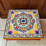 Traditional Wooden Hand Painted Jal Chowki