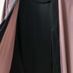 Gingham Nude colour Abaya