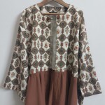 Gingham Printed Brown Koti / Shrug