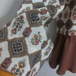 Gingham Printed Brown Koti / Shrug