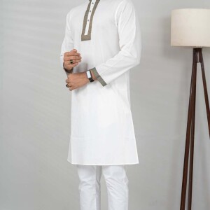 Pablo White Men's Panjabi