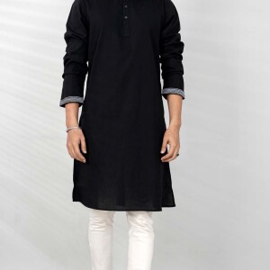 Metal Black Men's Panjabi