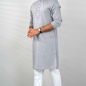 French Grey  Men's Panjabi