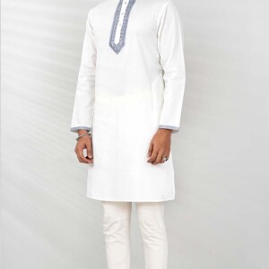 White Whisper Men's Panjabi