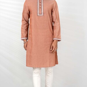 Quicksand Brown Men's Panjabi