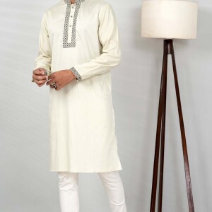 French Vanilla Men's Panjabi