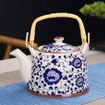 Ceramic Kettle-White & Blue Combination-001