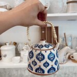 Ceramic Kettle-White & Blue Combination