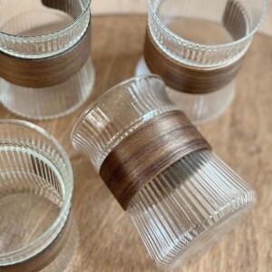 Bamboo Grip Glass Cup