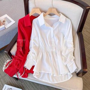 Ruched Sleeves Shirt