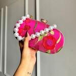 Exclusive Designer Clutch-Fuchsia Majenta