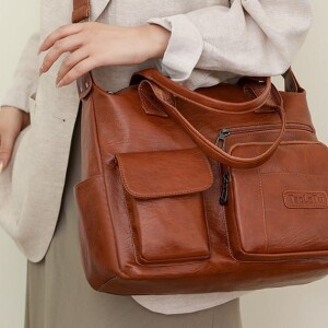 PU Leather Bag-Brown