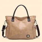 PU Leather Bag-Apricot Color