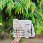 Beaded Bag - White